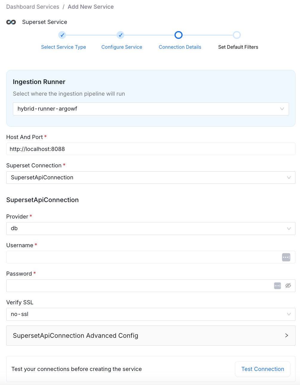 Connection Details